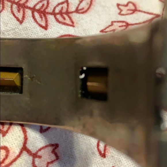 Vintage Alpaca silver rhinestone bracelet - Picture 4 of 6